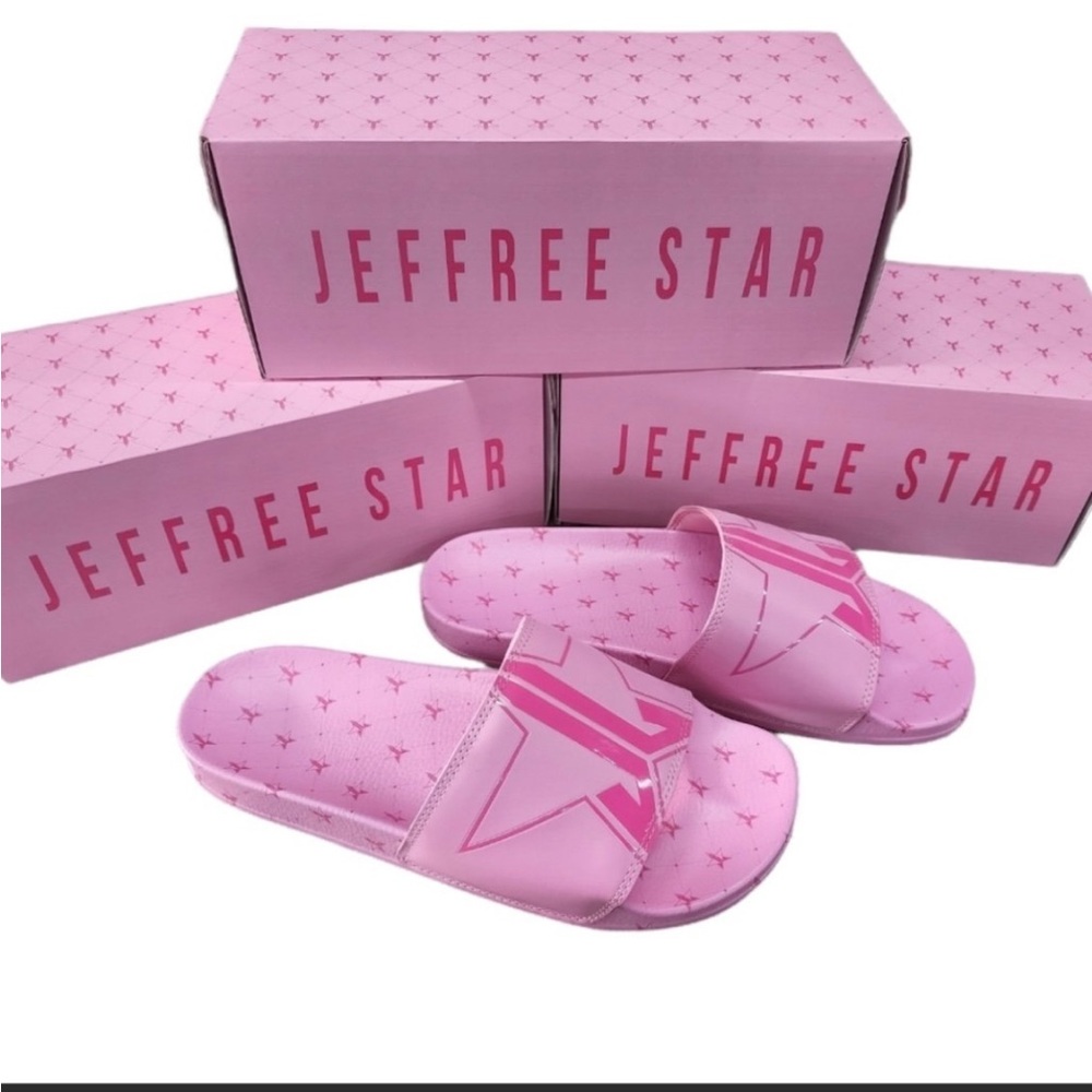 Jeffree Star Vibrant Pink Star Slides